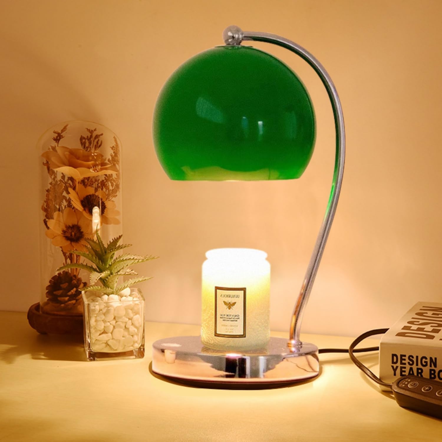GEEZO Fragrance Candle Warmer Lamp,Electric Candle Warmer with Timer & Dimmer,Mom Christmas Birthday Gifts for Women, House Warming Gifts New Home Bedroom Decor