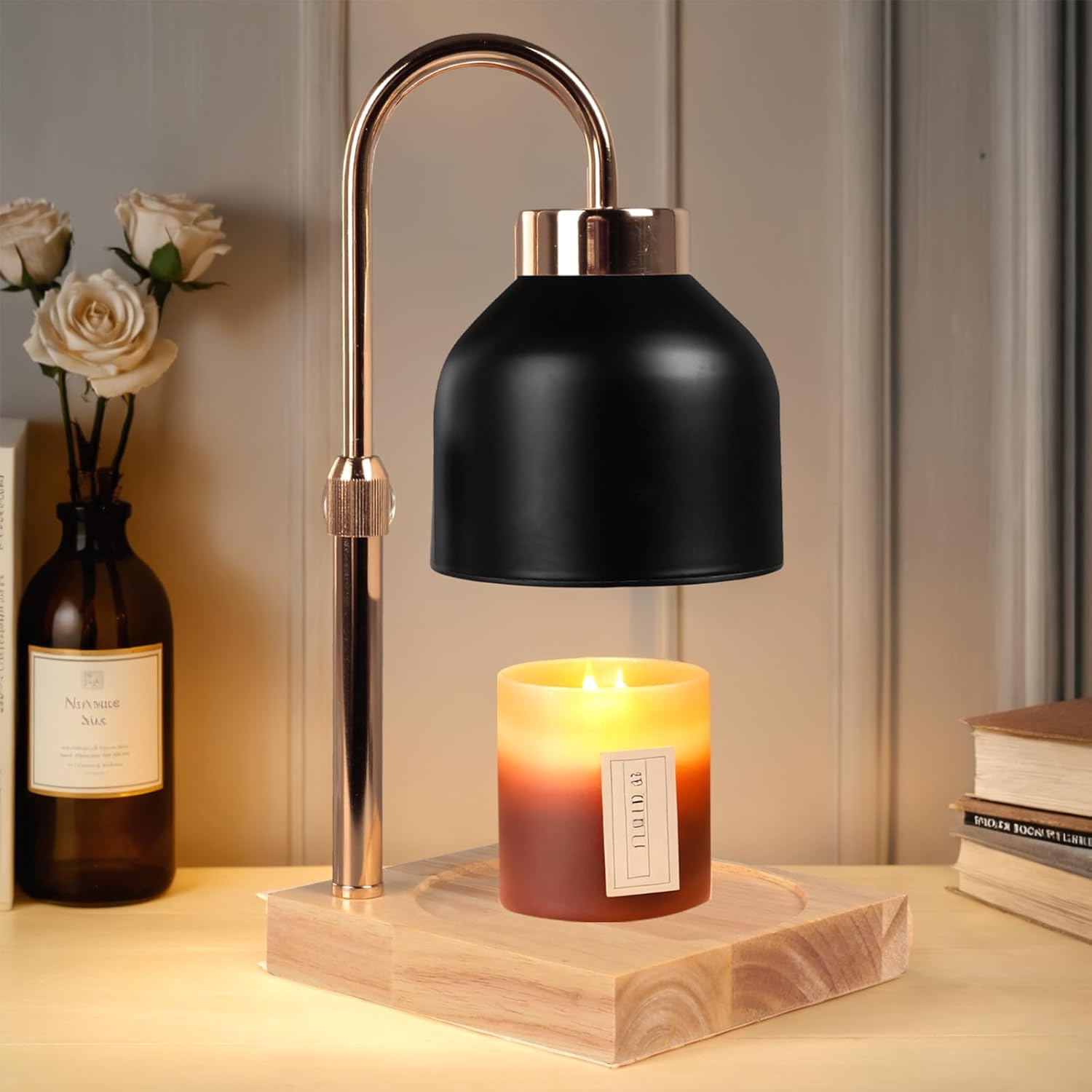 GEEZO Fragrance Candle Warmer Lamp,Electric Candle Warmer with Timer & Dimmer,Mom Christmas Birthday Gifts for Women, House Warming Gifts New Home Bedroom Decor