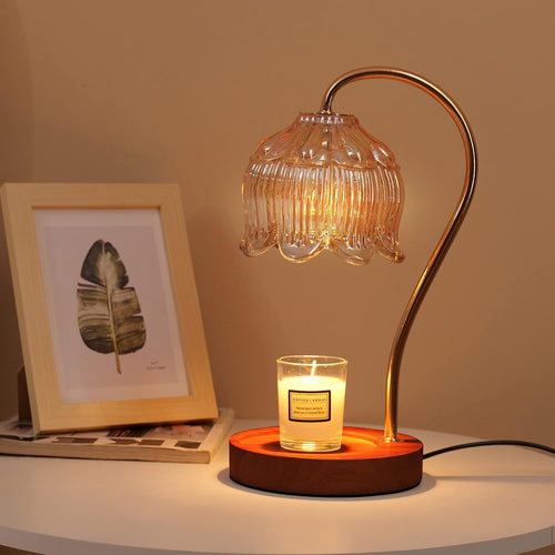 GEEZO Fragrance Candle Warmer Lamp，Electric Candle Warmer with Timer &amp; Dimmer，Mom Christmas Birthday Gifts for Women, House Warming Gifts New Home Bedroom Decor