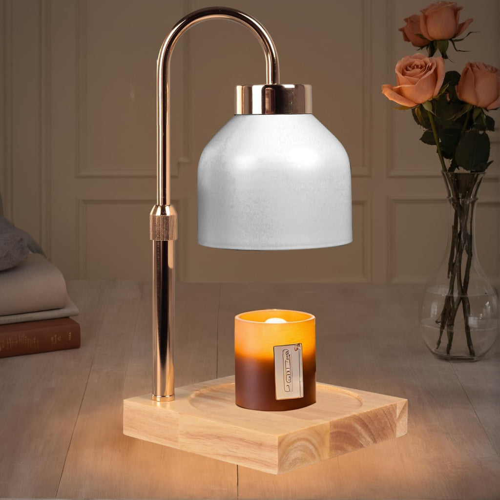 GEEZO Fragrance Candle Warmer Lamp，Electric Candle Warmer with Timer &amp; Dimmer，Mom Christmas Birthday Gifts for Women, House Warming Gifts New Home Bedroom Decor