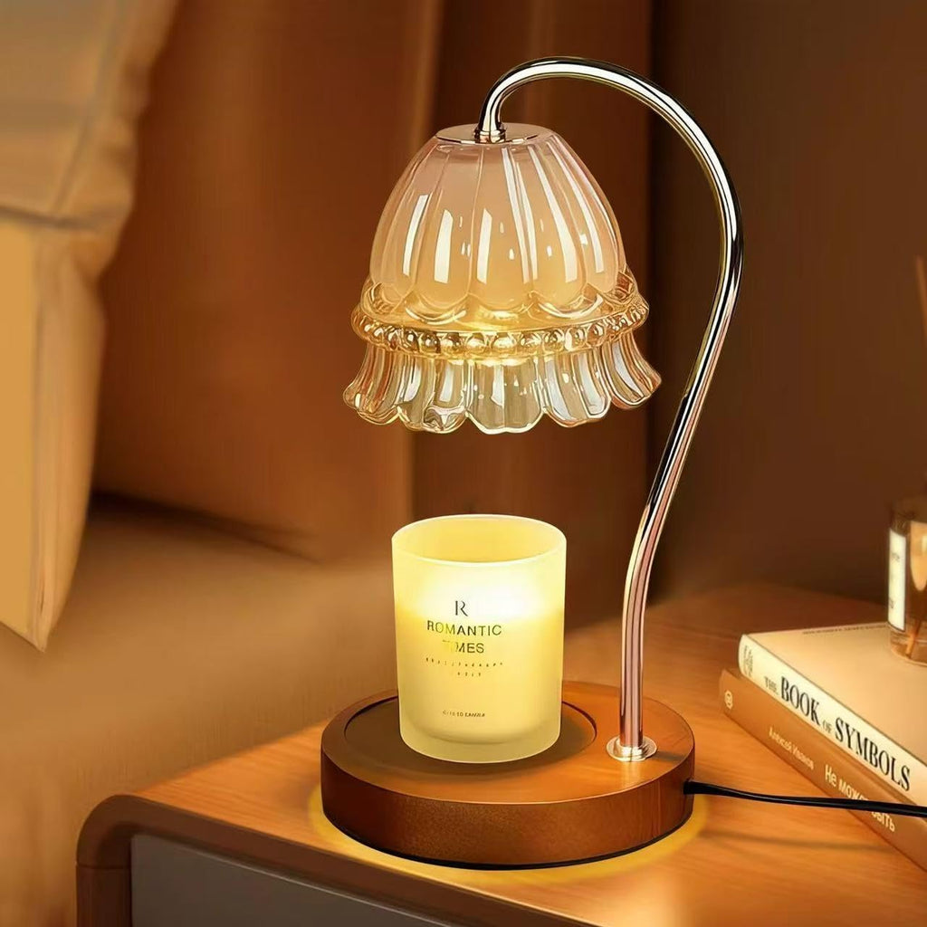 GEEZO Fragrance Candle Warmer Lamp，Electric Candle Warmer with Timer &amp; Dimmer，Mom Christmas Birthday Gifts for Women, House Warming Gifts New Home Bedroom Decor