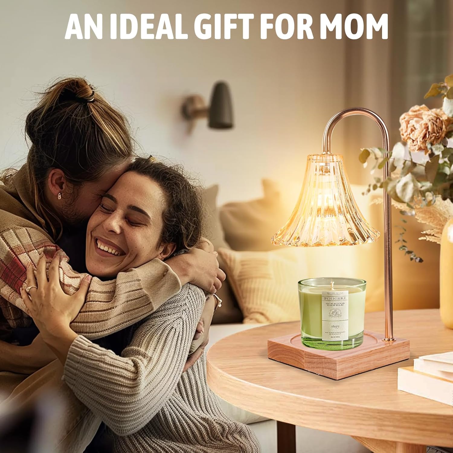 GEEZO Fragrance Candle Warmer Lamp，Electric Candle Warmer with Timer &amp; Dimmer，Mom Christmas Birthday Gifts for Women, House Warming Gifts New Home Bedroom Decor