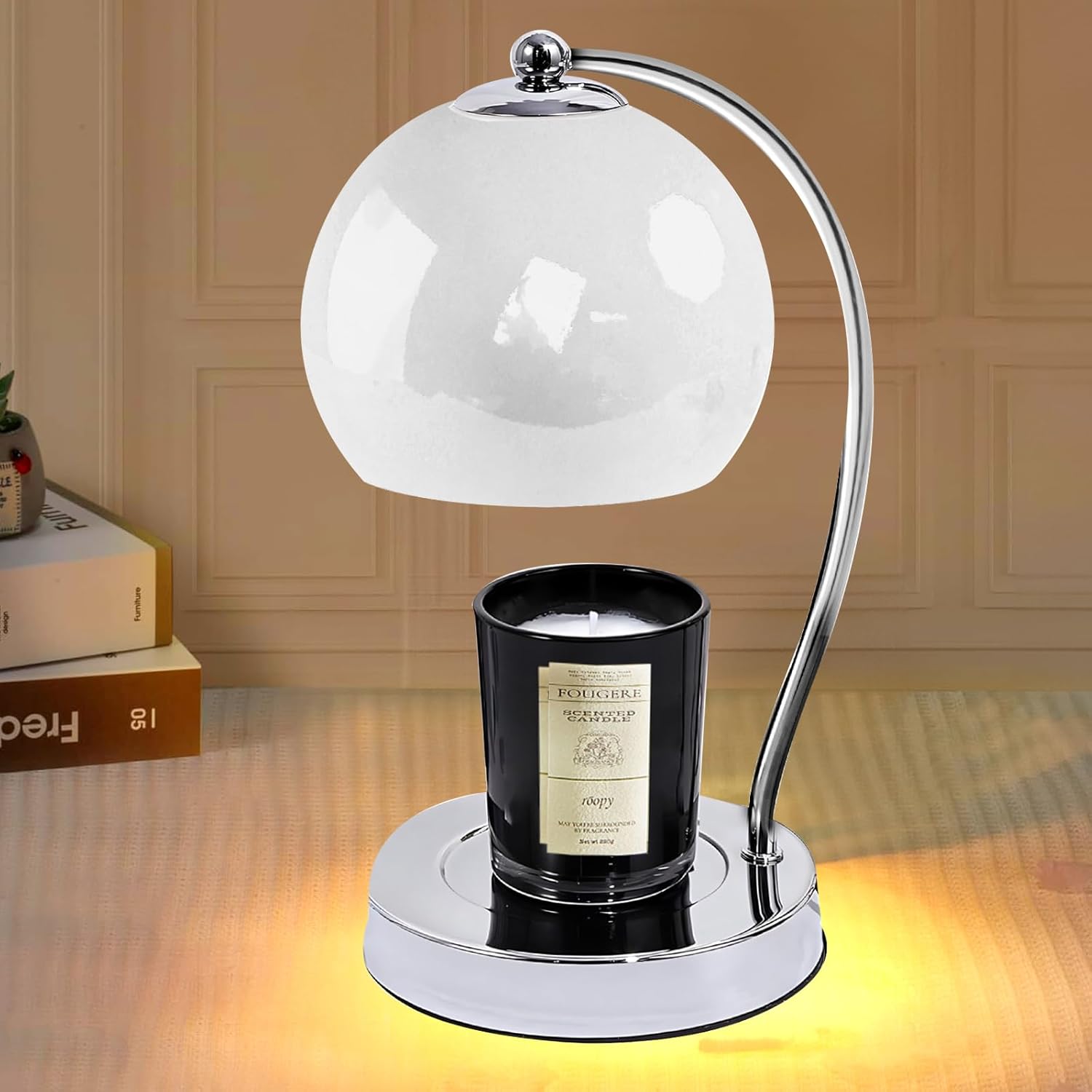 GEEZO Fragrance Candle Warmer Lamp，Electric Candle Warmer with Timer &amp; Dimmer，Mom Christmas Birthday Gifts for Women, House Warming Gifts New Home Bedroom Decor