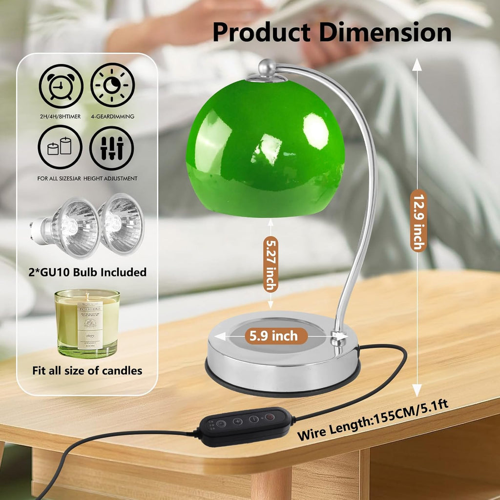 GEEZO Fragrance Candle Warmer Lamp，Electric Candle Warmer with Timer &amp; Dimmer，Mom Christmas Birthday Gifts for Women, House Warming Gifts New Home Bedroom Decor