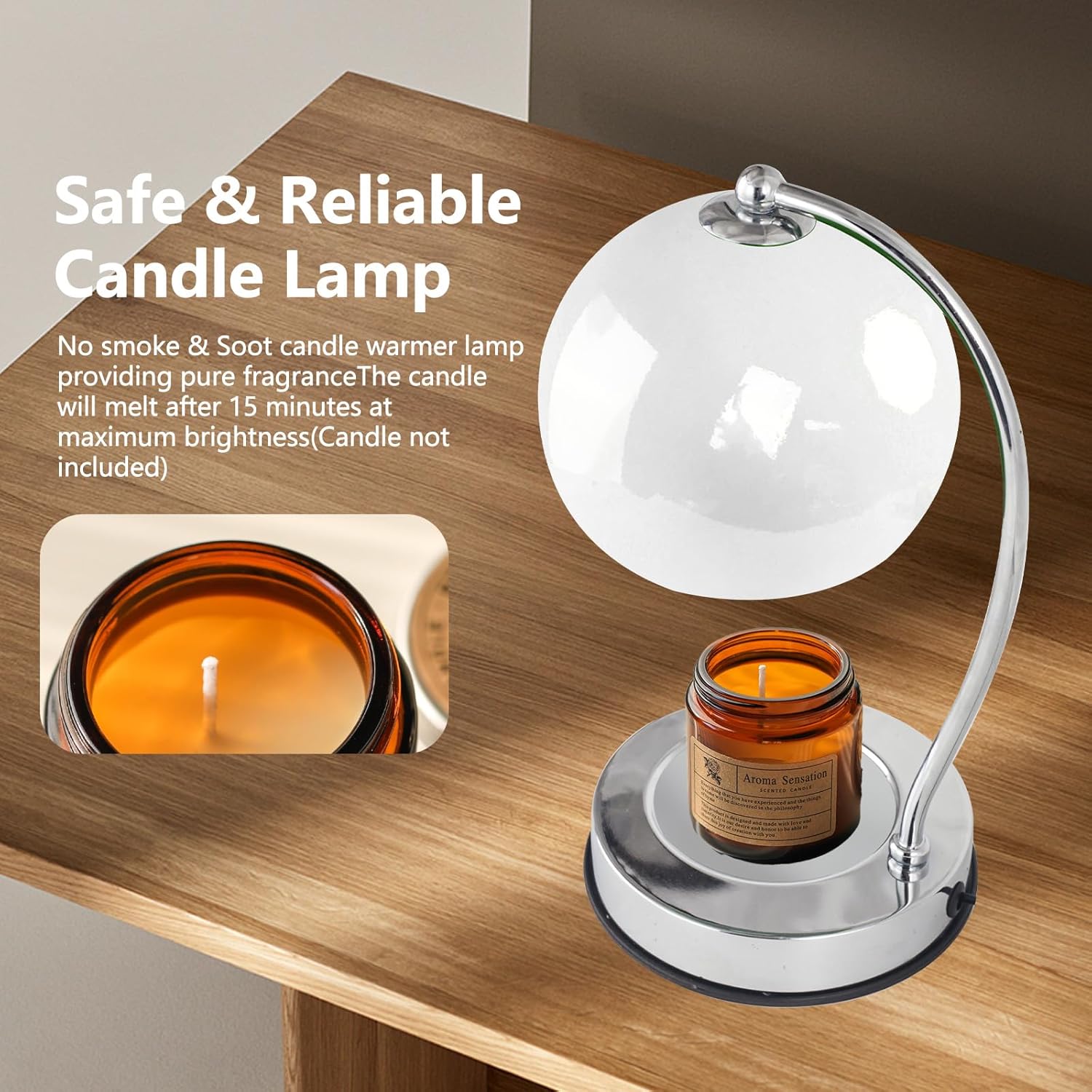 GEEZO Fragrance Candle Warmer Lamp，Electric Candle Warmer with Timer &amp; Dimmer，Mom Christmas Birthday Gifts for Women, House Warming Gifts New Home Bedroom Decor